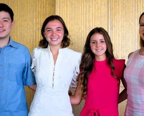Community Power Scholarship recipients (left to right) Ryan Wu, Meredith Hawkins, Alyssa Norsworthy and Alexis Hunsicker.