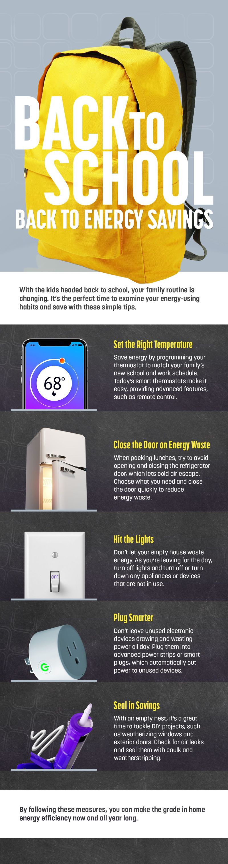 With the kids headed back to school, now's the perfect time to make your home routine more energy efficient.