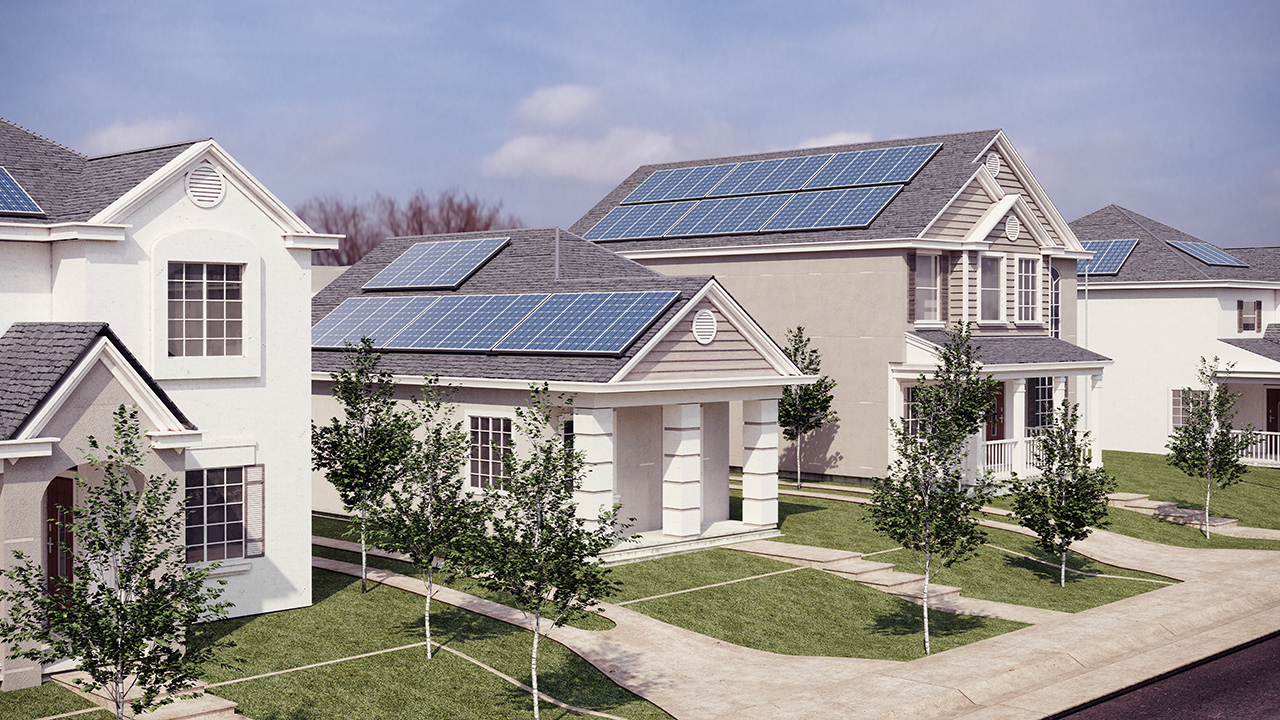 House with solar panels