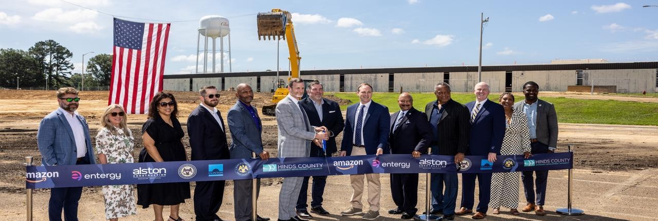 AWS groundbreaking in Clinton, MS.