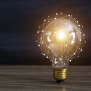 light bulbs concept,ideas of new ideas with innovative technology and creativity.